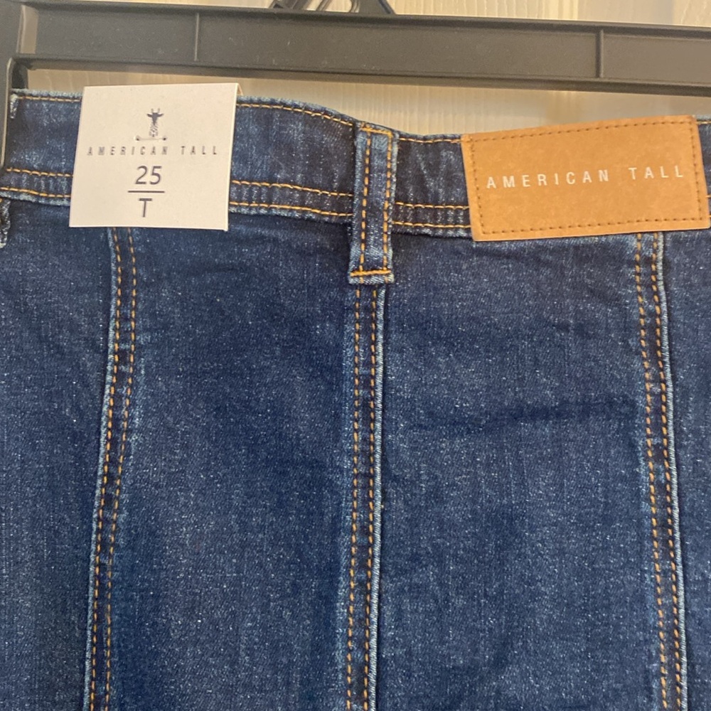 American Tall Denim Button-Front Skirt, waist 25 Tall, Brand New - Picture 5 of 6